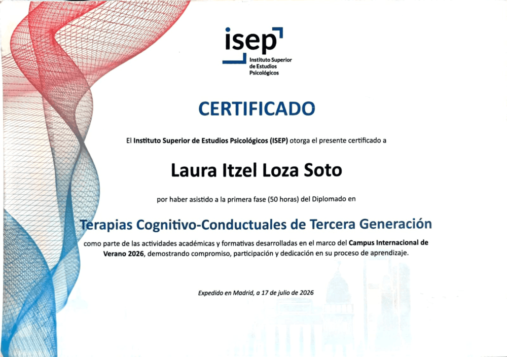 Diploma en terapias cognitivo-conductuales de tercera generación